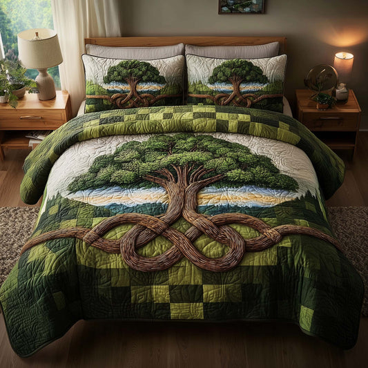 Eternal Roots 3-Piece Quilted Bedding Set GFTOMA8680