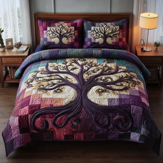 Celestial Tree 3-Piece Quilted Bedding Set GFTOMA8681
