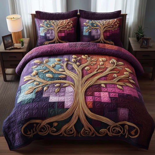 Celestial Tree 3-Piece Quilted Bedding Set GFTOMA8682