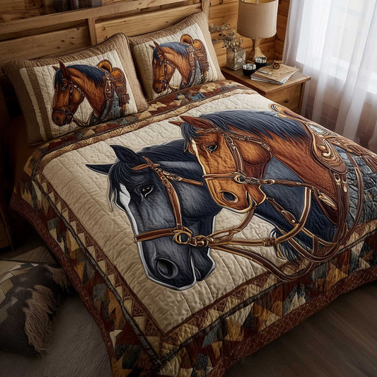 Horse Spirit 3-Piece Quilted Bedding Set GFTOMA8724