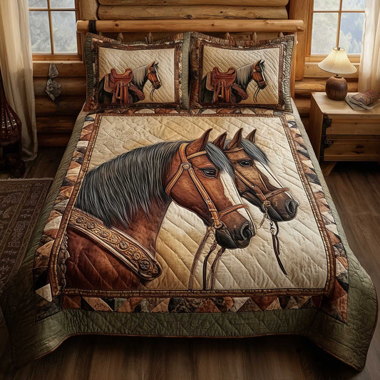 Horse Spirit 3-Piece Quilted Bedding Set GFTOMA8725