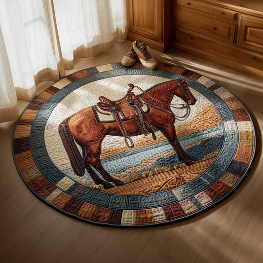 Prairie Horse Quilted Round Mat GFTOMA8734