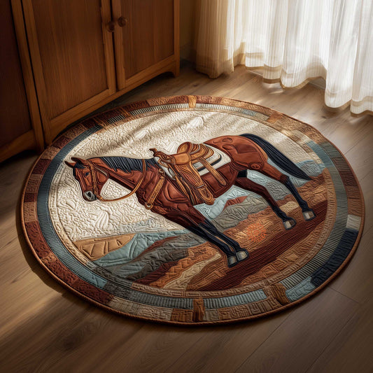 Prairie Horse Quilted Round Mat GFTOMA8735