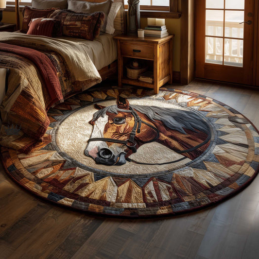 Prairie Horse Quilted Round Mat GFTOMA8736