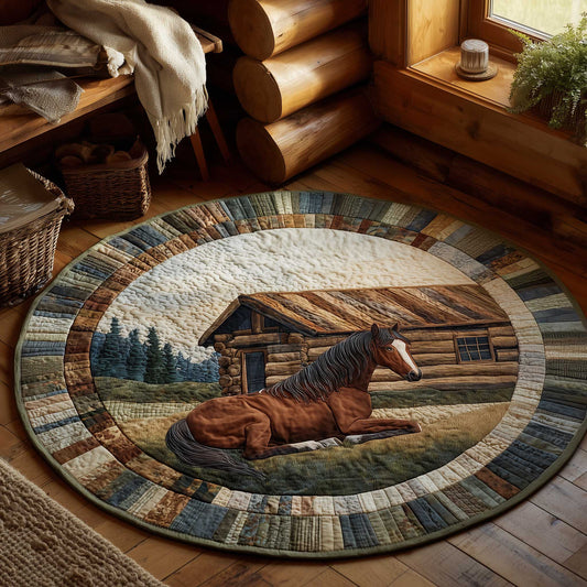 Prairie Horse Quilted Round Mat GFTOMA8738