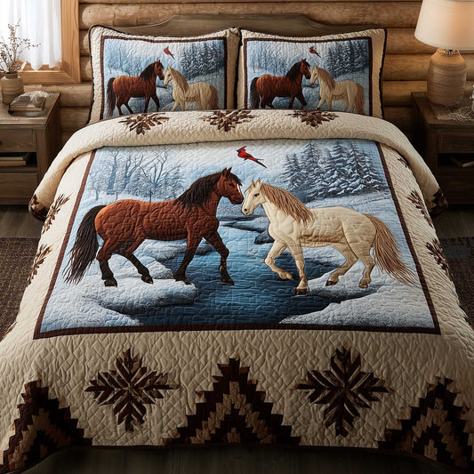 Horse Spirit 3-Piece Quilted Bedding Set GFTOMA8817