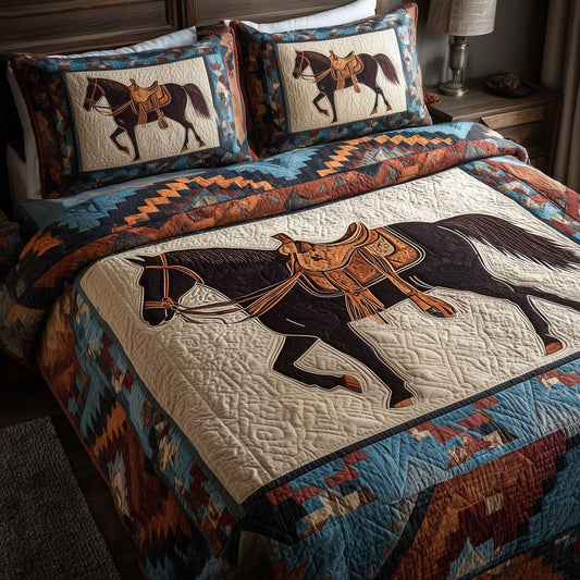 Horse Spirit 3-Piece Quilted Bedding Set GFTOMA8818