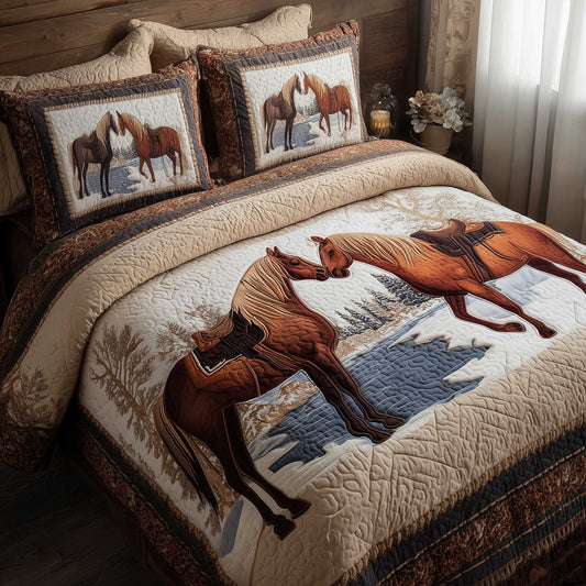Horse Spirit 3-Piece Quilted Bedding Set GFTOMA8819