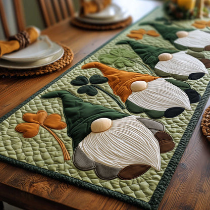 Shamrock Gnome Quilted Table Runner GFTOMA8830