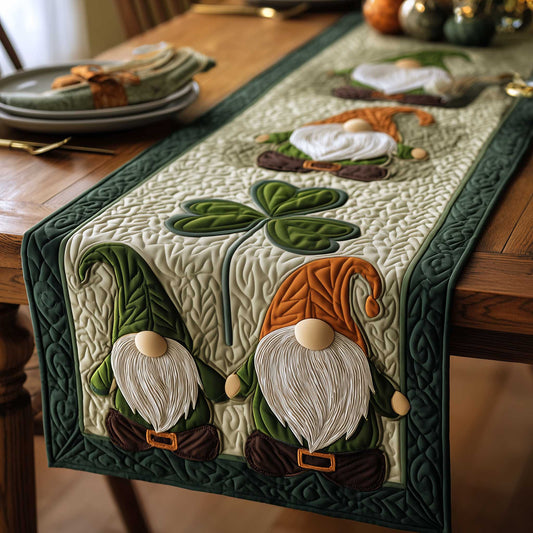 Shamrock Gnome Quilted Table Runner GFTOMA8831