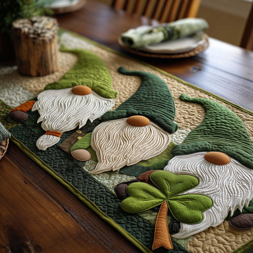 Shamrock Gnome Quilted Table Runner GFTOMA8833