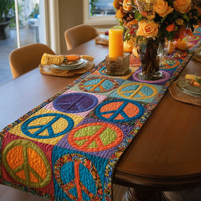 Peace Sign Quilted Table Runner GFTOMA8950