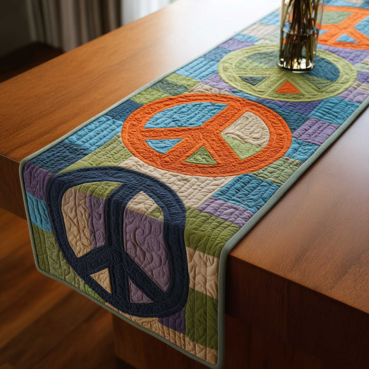 Peace Sign Quilted Table Runner GFTOMA8952