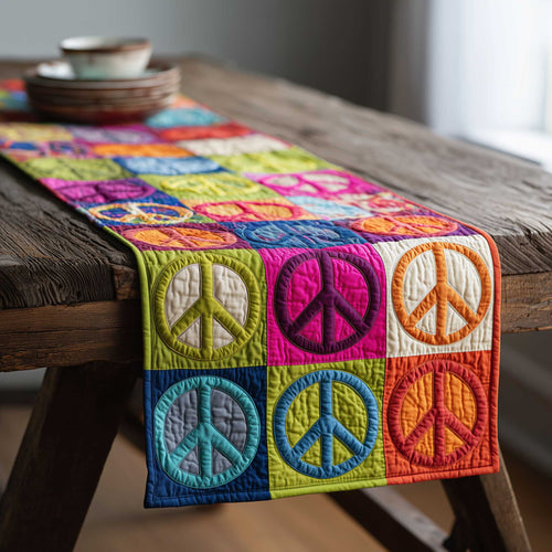 Peace Sign Quilted Table Runner GFTOMA8953