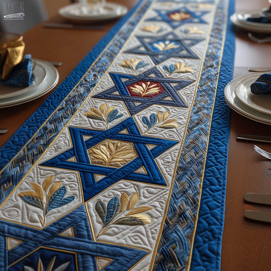Star of David Quilted Table Runner GFTOMA8959