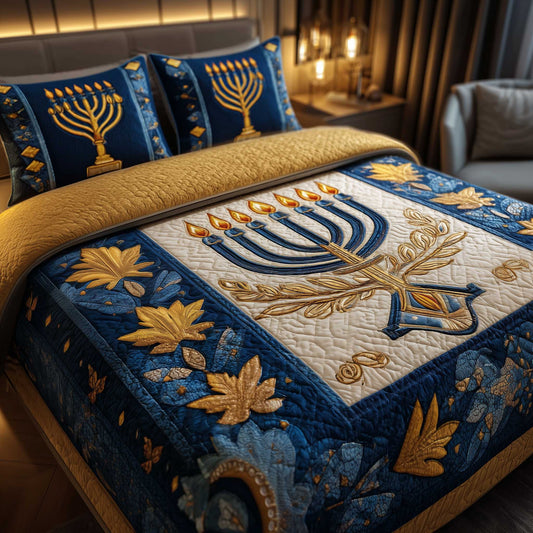 David Emblem 3-Piece Quilted Bedding Set GFTOMA8962