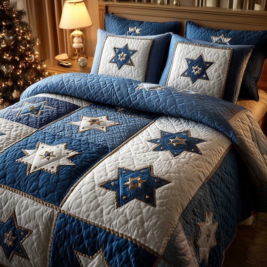David Emblem 3-Piece Quilted Bedding Set GFTOMA8964