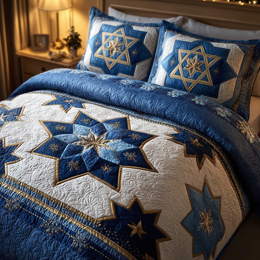 Star of David 3-Piece Quilted Bedding Set GFTOMA8965