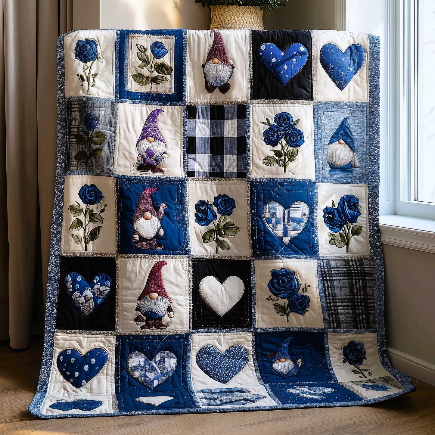 Sweetheart Gnome Quilted Blanket GFTOMA9007