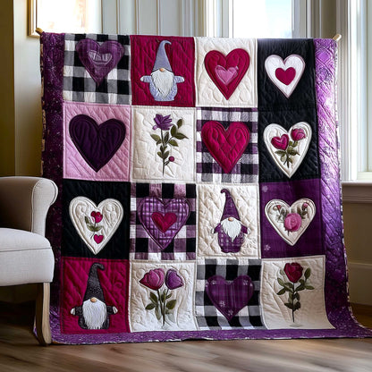 Sweetheart Gnome Quilted Blanket GFTOMA9008