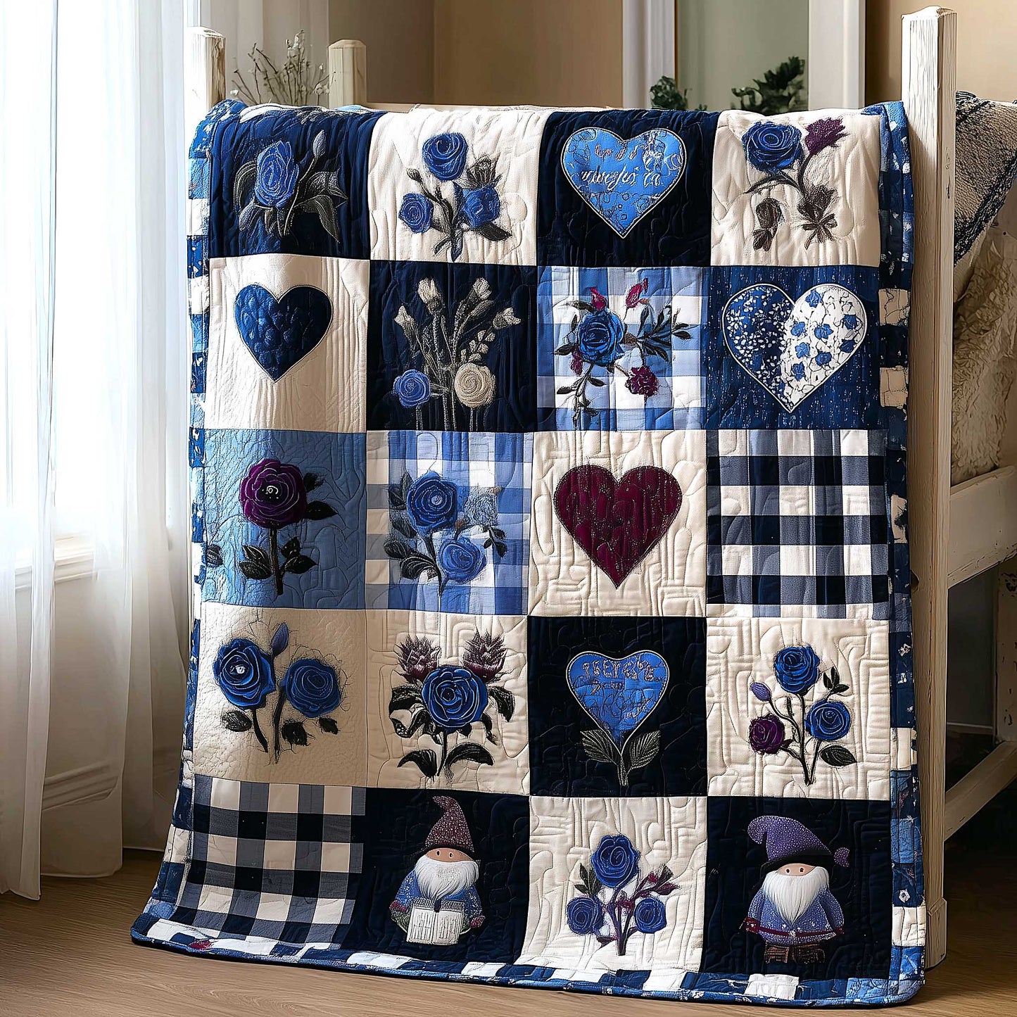 Sweetheart Gnome Quilted Blanket GFTOMA9009