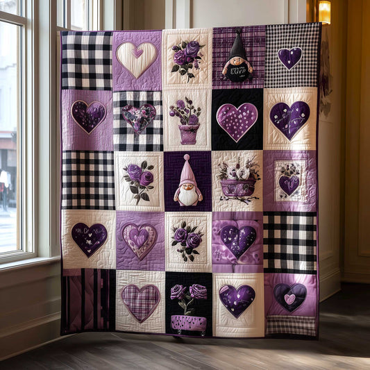 Sweetheart Gnome Quilted Blanket GFTOMA9010