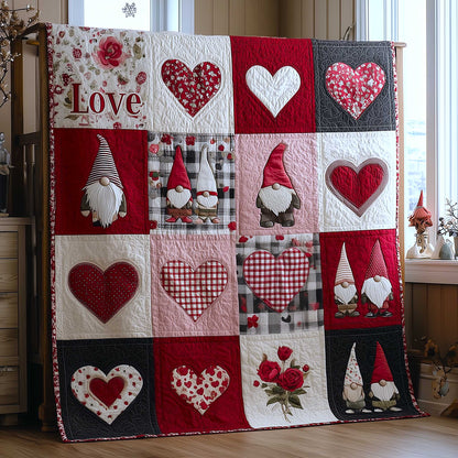 Sweetheart Gnome Quilted Blanket GFTOMA9011