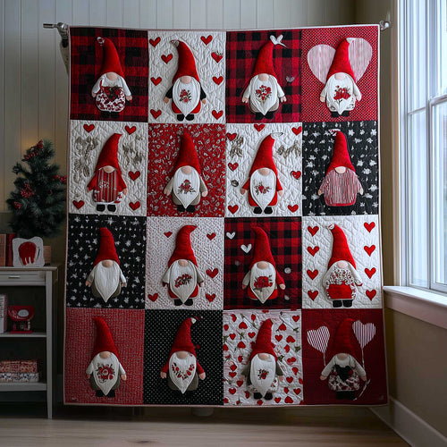 Sweetheart Gnome Quilted Blanket GFTOMA9012