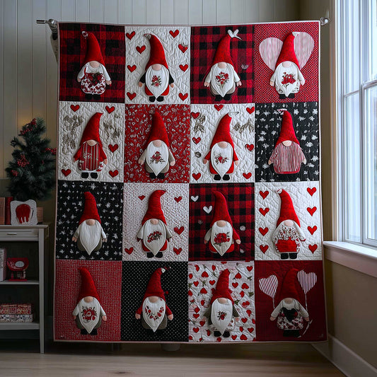 Sweetheart Gnome Quilted Blanket GFTOMA9012