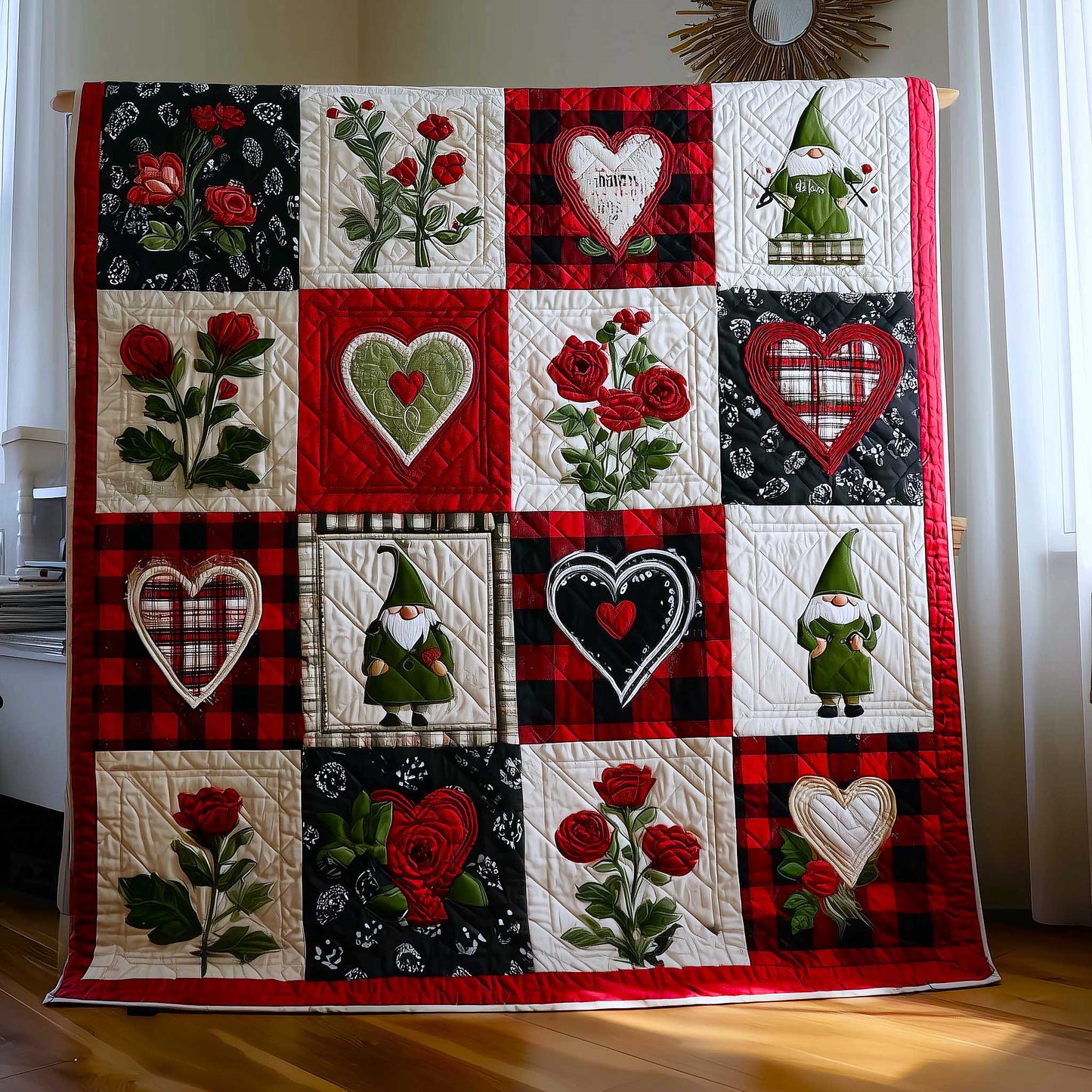 Sweetheart Gnome Quilted Blanket GFTOMA9013