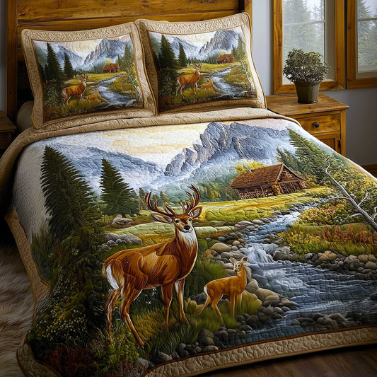 Mountain Serenity 3-Piece Quilted Bedding Set GFTOMA9074