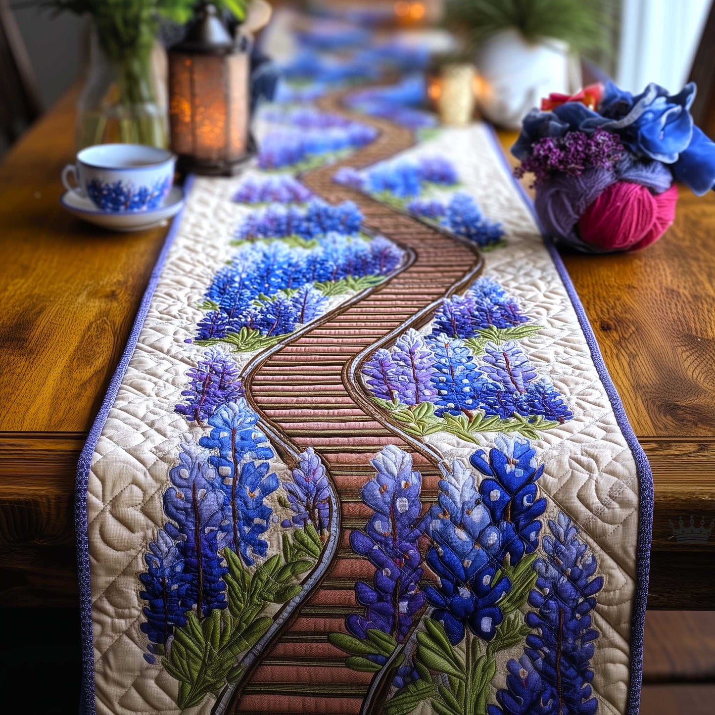 Bluebonnet Quilted Table Runner GFTOMA9081