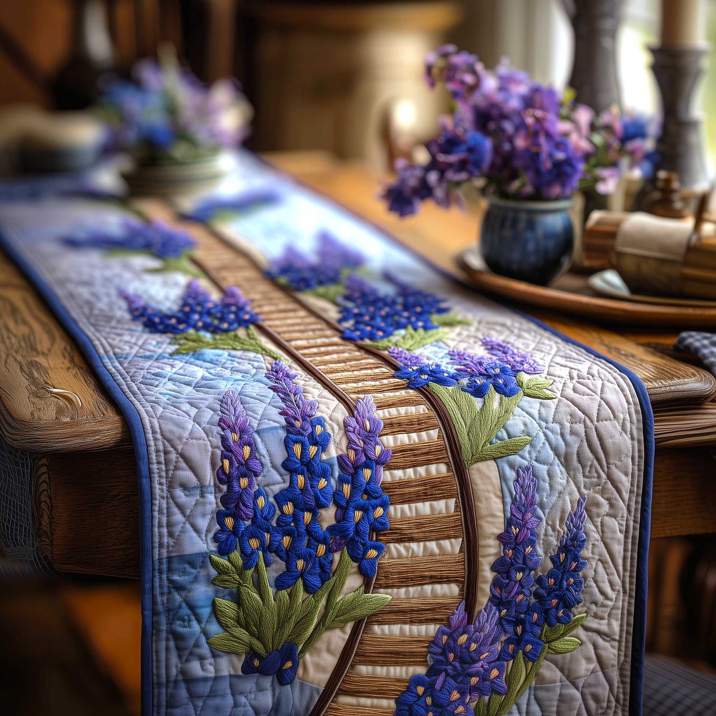 Bluebonnet Quilted Table Runner GFTOMA9082