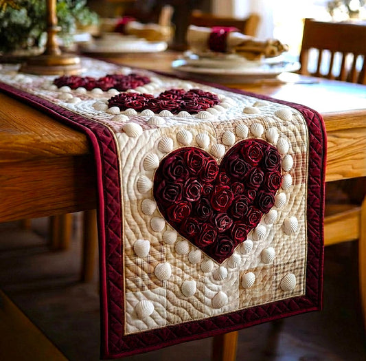 Blooming Heart Quilted Table Runner GFTOMA9159
