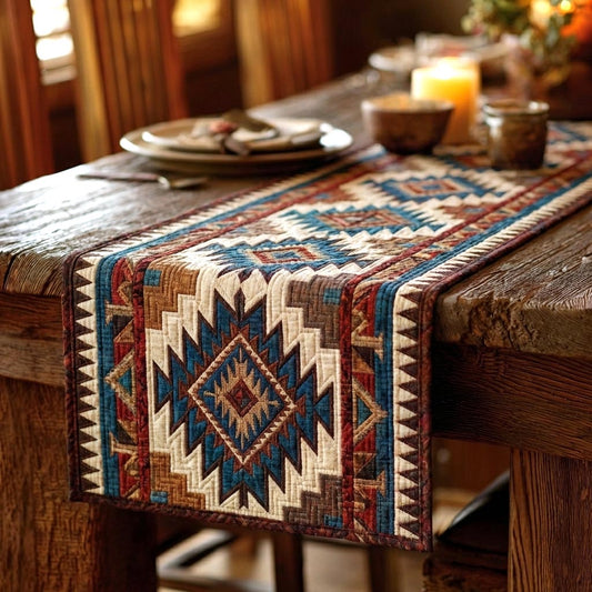 Rustic Geometry Quilted Table Runner GFTOMA9160