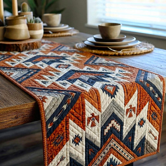 Rustic Geometry Quilted Table Runner GFTOMA9161