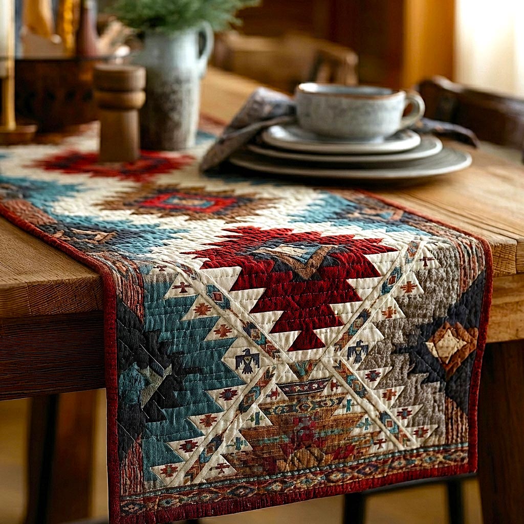Ancestral Patterns Quilted Table Runner GFTOMA9162
