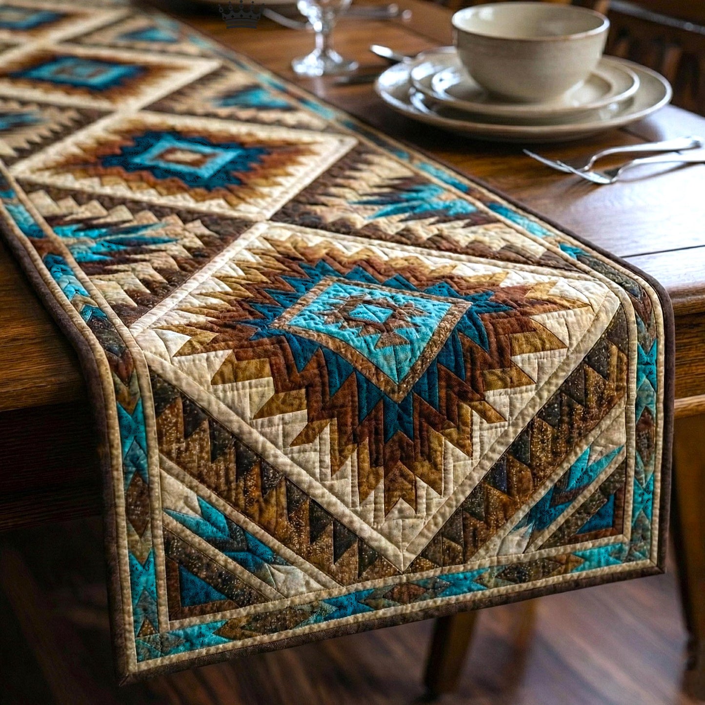 Ancestral Patterns Quilted Table Runner GFTOMA9163