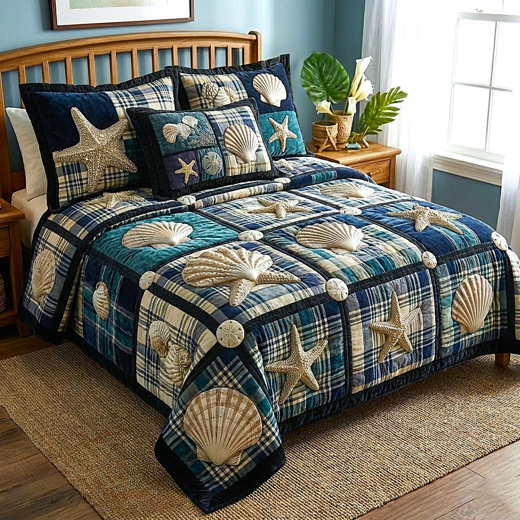 Sea Serenity 3-Piece Quilted Bedding Set GFTOMA9226