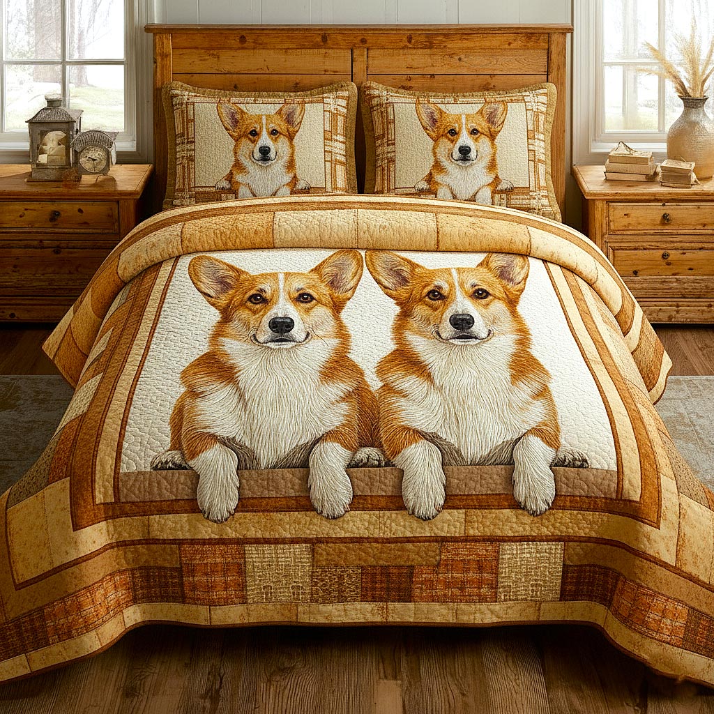 Cozy Paws 3-Piece Quilted Bedding Set GFTOMA9232