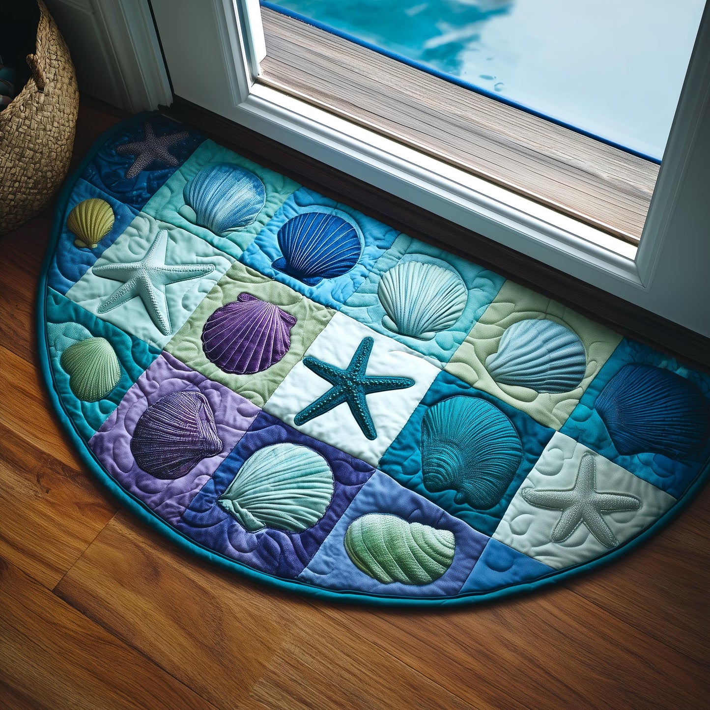 Seashell Calm Quilted Welcome Mat GFTOMA9267