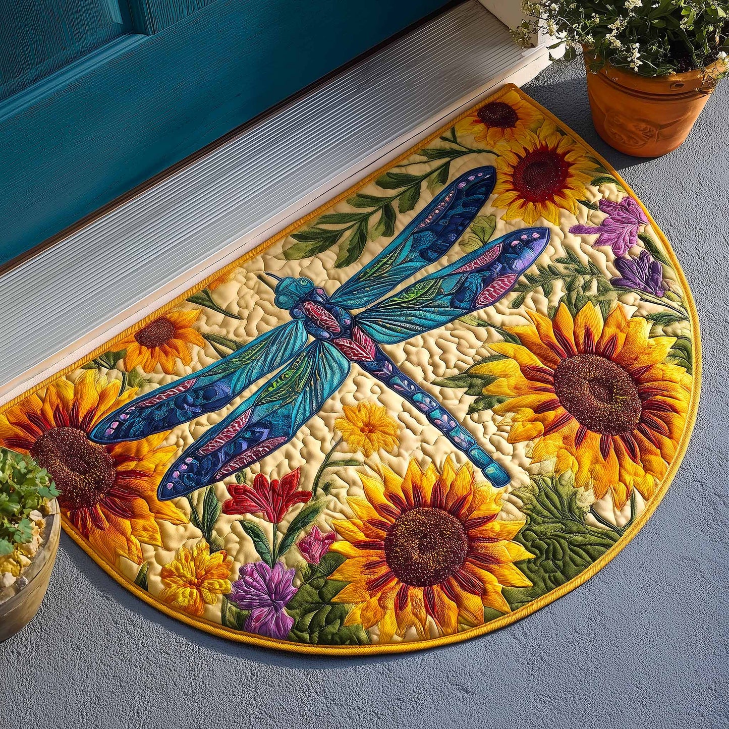 Sunny Meadow Quilted Welcome Mat GFTOMA9308