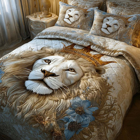 Lion Spirit 3-Piece Quilted Bedding Set GFTOMA9321