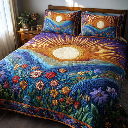 Flower Drift 3-Piece Quilted Bedding Set GFTOMA9325