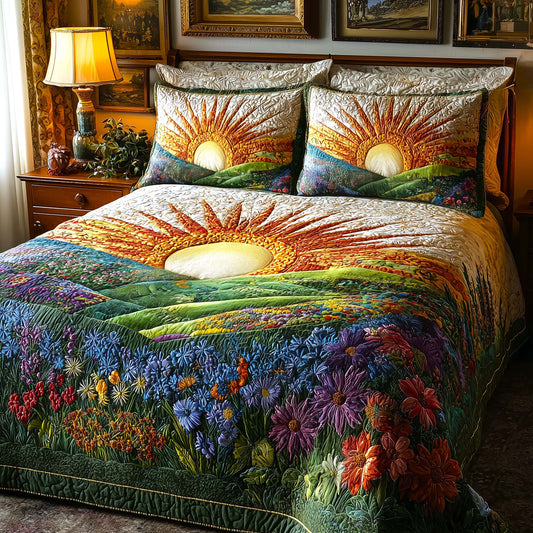 Sunny Meadow 3-Piece Quilted Bedding Set GFTOMA9326