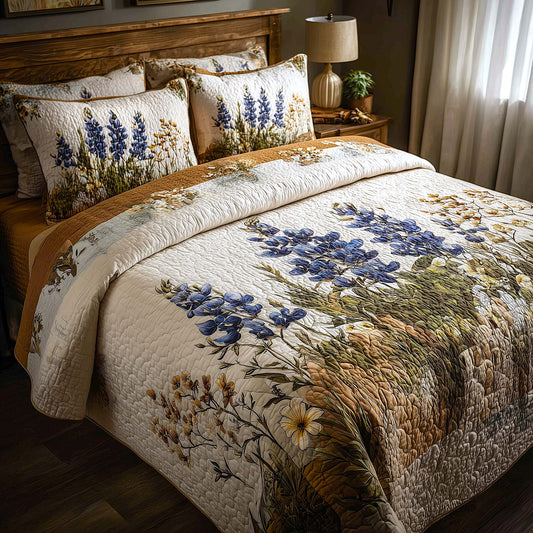 Bluebonnet Bliss 3-Piece Quilted Bedding Set GFTOMA9327