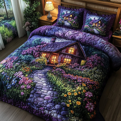 Fairytale Cottage 3-Piece Quilted Bedding Set GFTOMA934