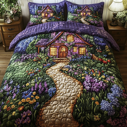 Fairytale Cottage 3-Piece Quilted Bedding Set GFTOMA936