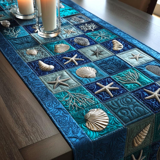 Seashell Calm Quilted Table Runner GFTOMA9440