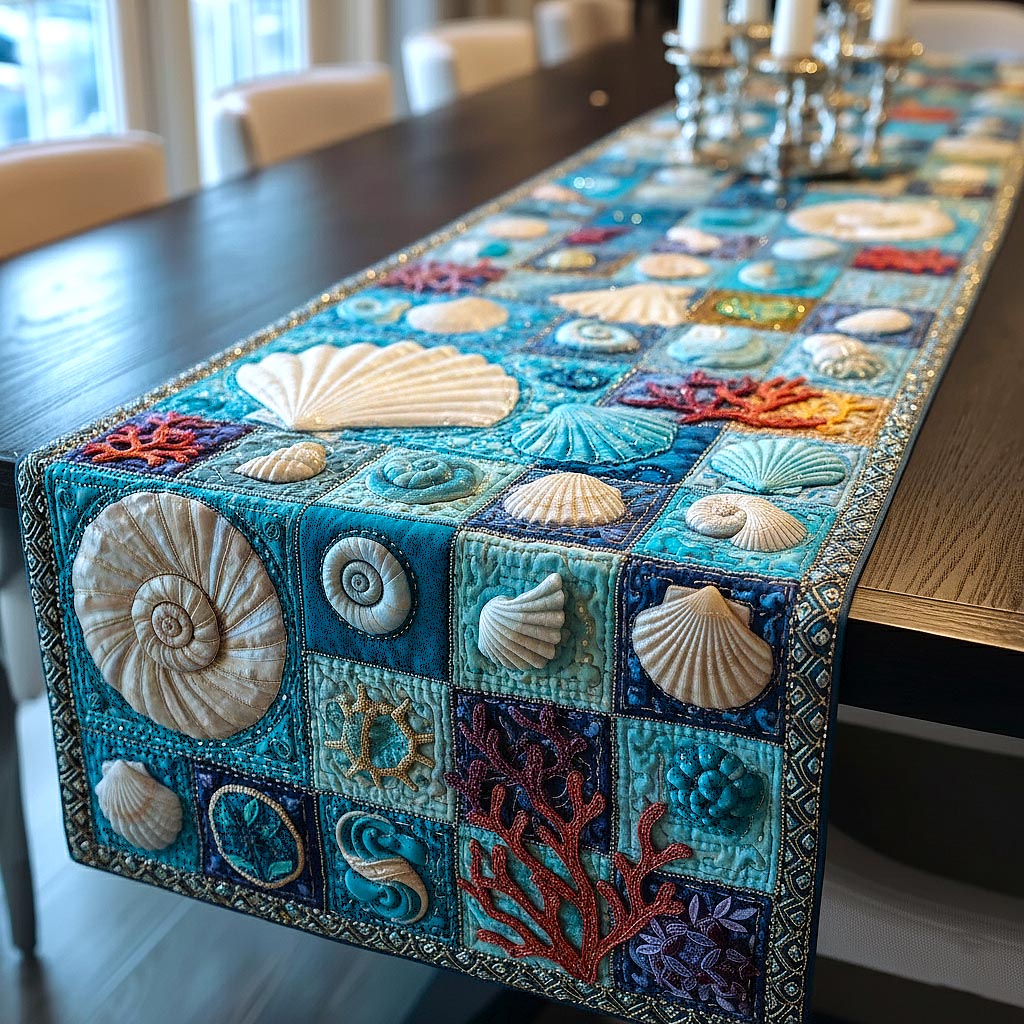 Sea Serenity Quilted Table Runner GFTOMA9441